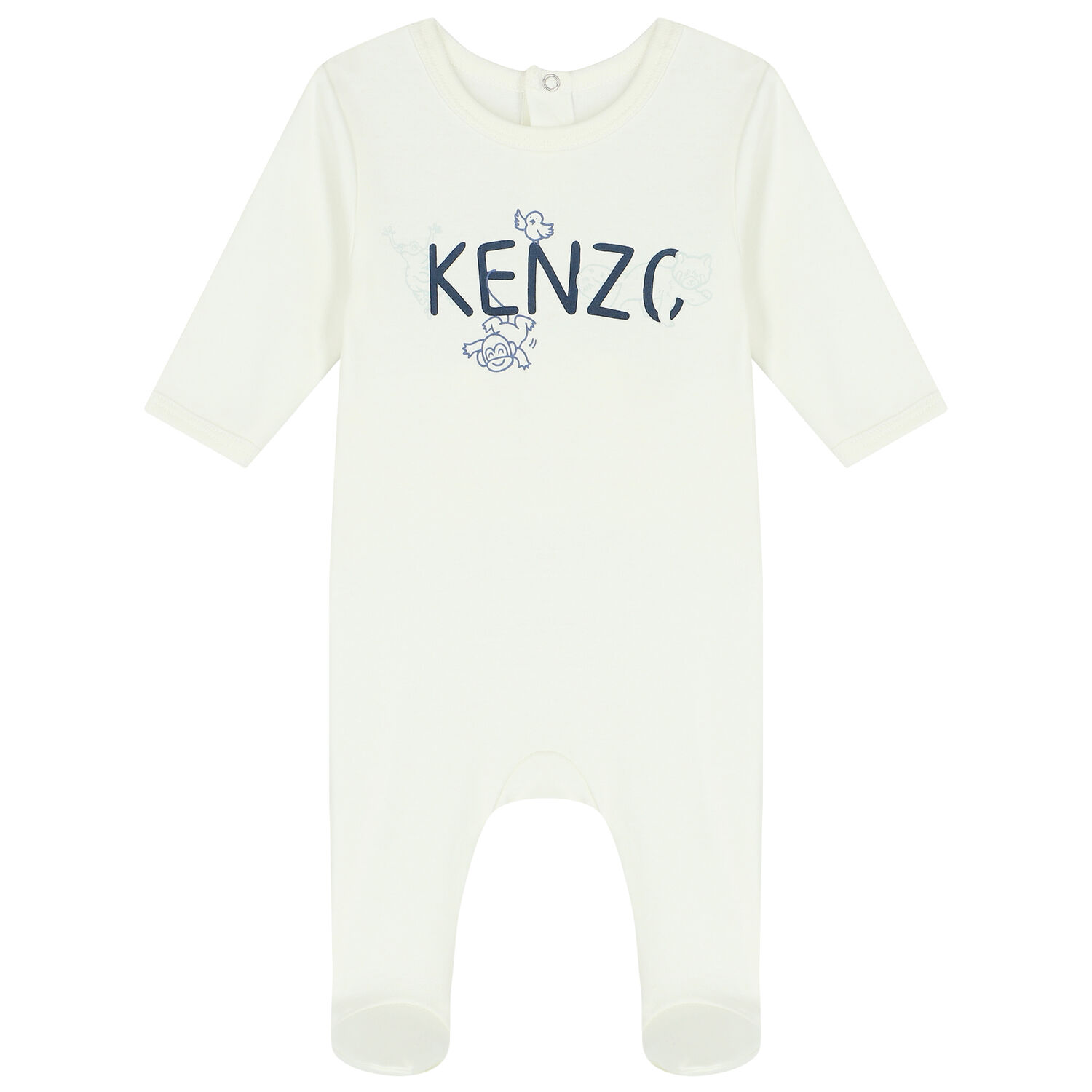 Baby Boys Ivory Logo Babygrow, 1, hi-res